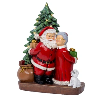 Micro LED Kerstman Beeldje - 24,5 cm