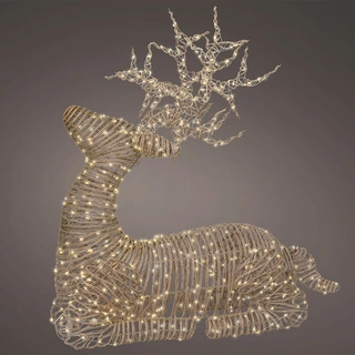 Micro LED Rendier Wicker Naturel - 88 cm - afbeelding 2