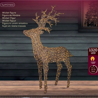 Micro LED Rendier Wicker - 180 cm - afbeelding 3
