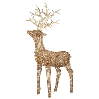 Micro LED Rendier Wicker Naturel - 180 cm