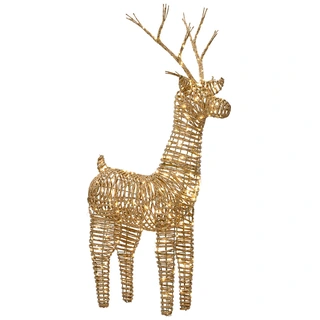 Micro LED Rendier Wicker Naturel - 104 cm