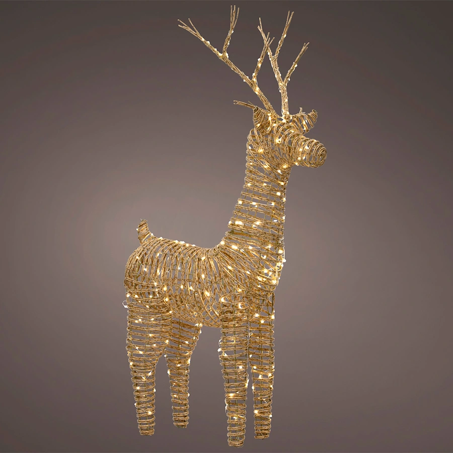 Micro LED Rendier Wicker Naturel - 104 cm - afbeelding 2