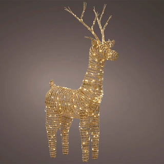 Micro LED Rendier Wicker Naturel - 104 cm - afbeelding 2