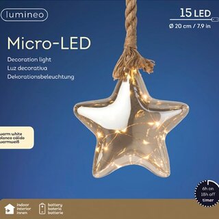 Micro LED star ID Smokey grey - 80 cm - afbeelding 2