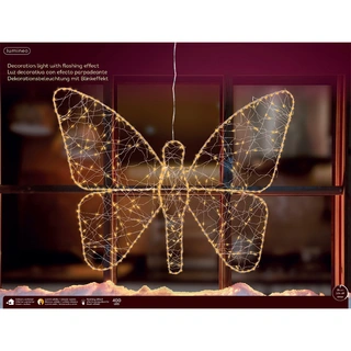 Micro LED Vlinder Flashing Effect - 58x43 cm - afbeelding 3