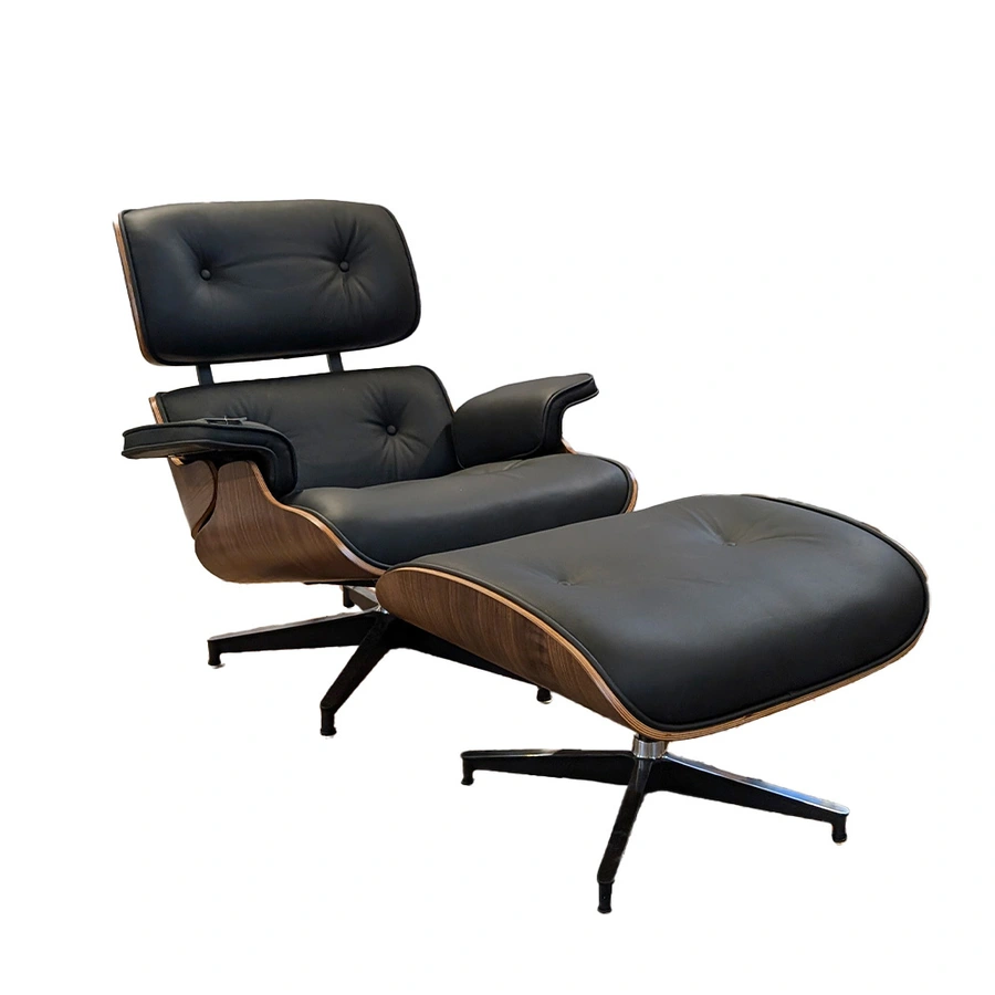 Miller Fauteuil met Voetenbank - Donker Walnoot