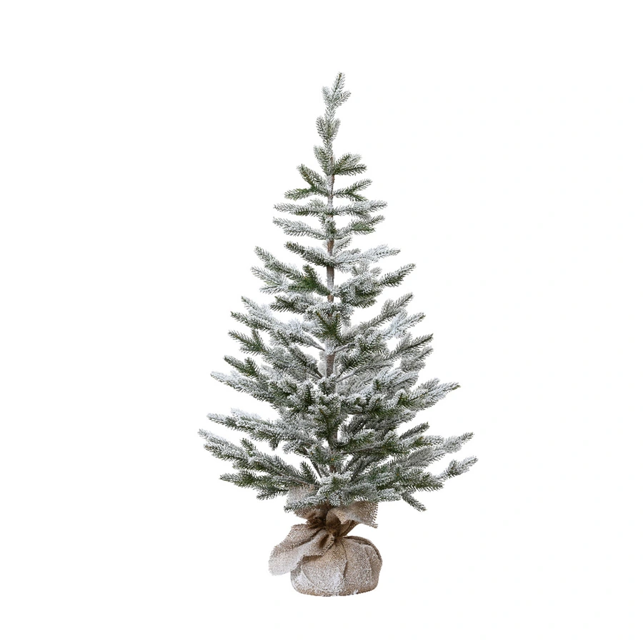 Mini Kerstboom Snowy in Jute Zak - 120 cm