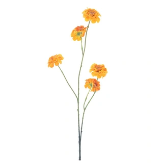 Kunstbloem Mini Zinnia Oranje - 88 cm