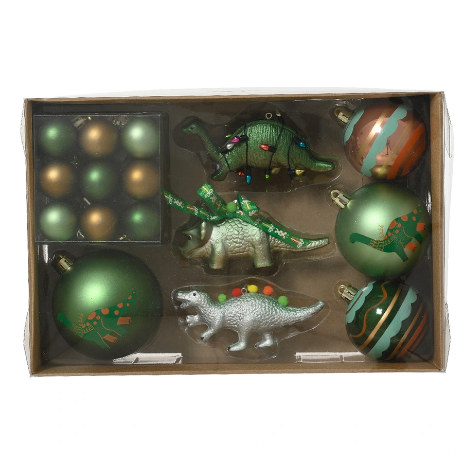 Kersthanger Set Dino's 25 st. - Groen - afbeelding 2