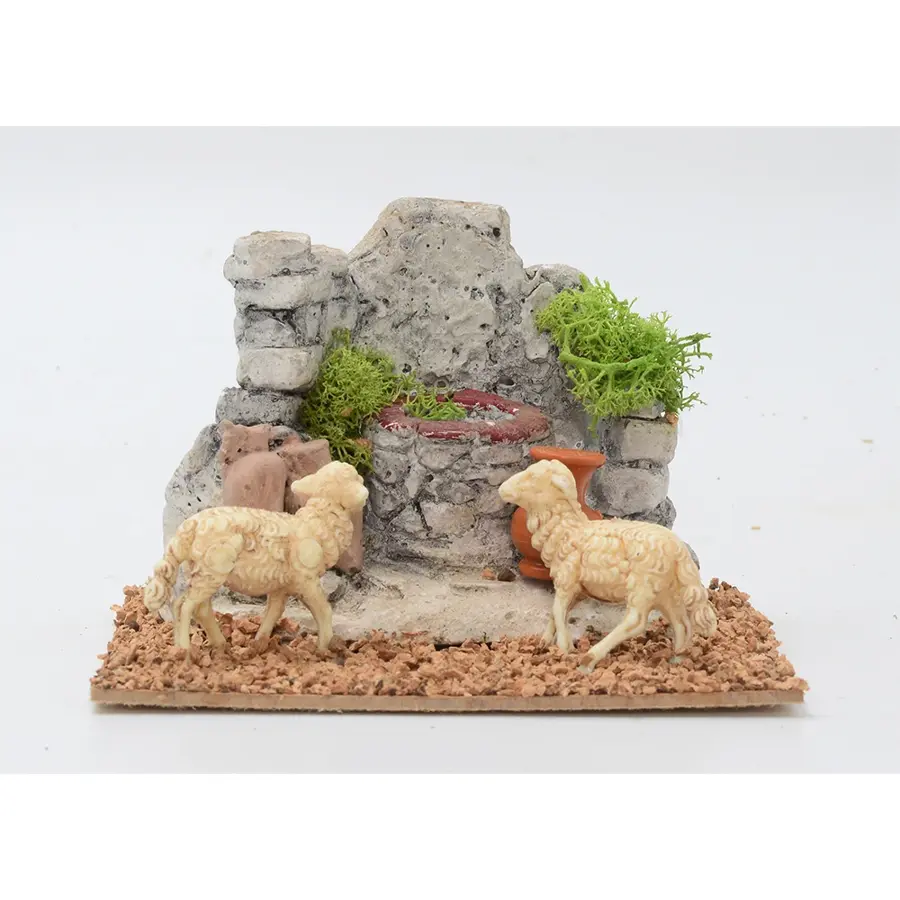 Waterput met Schaap - 16x16x18 cm