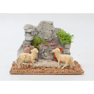 Waterput met Schaap - 16x16x18 cm