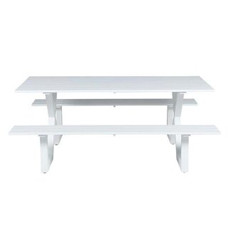 Garden Impressions Napels Picknicktafel 180 cm - Mat Wit - afbeelding 2