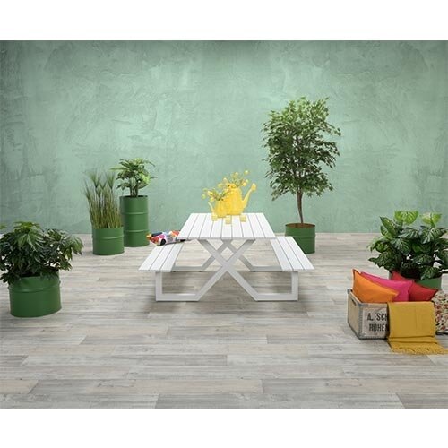 Garden Impressions Napels Picknicktafel 180 cm - Mat Wit - afbeelding 3