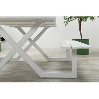 Garden Impressions Napels Picknicktafel 180 cm - Mat Wit - afbeelding 4