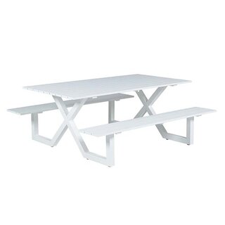 Garden Impressions Napels Picknicktafel 180 cm - Mat Wit - afbeelding 1