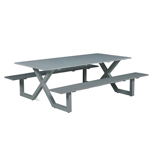 Garden Impressions Napels Picknicktafel 210 cm - Arctic Grey