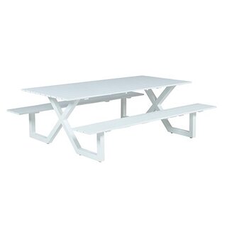 Garden Impressions Napels Picknicktafel 210 cm - Mat Wit