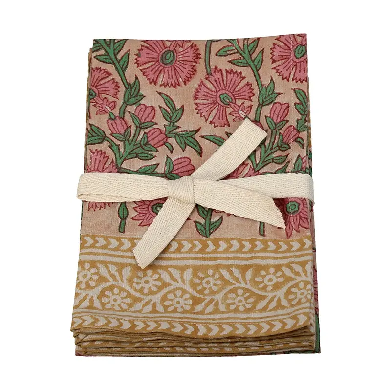 Servetten Flower Cotton Multi 45x45 cm - 4 st. - afbeelding 2