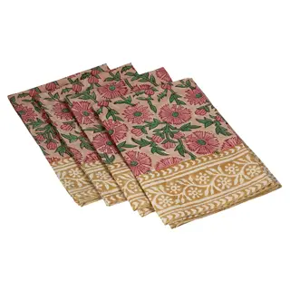 Servetten Flower Cotton Multi 45x45 cm - 4 st. - afbeelding 3