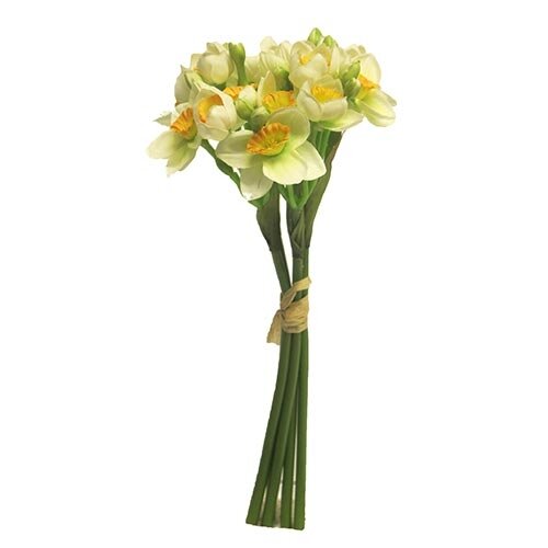 Kunst Bosje Narcissen 32 cm - Oranje