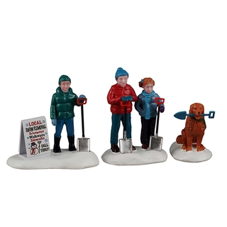 Lemax Neighborhood Snow Shovelers - 3 st.