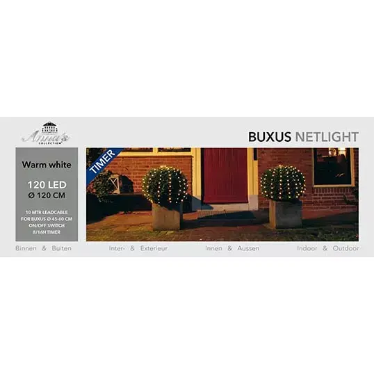 Netverlichting buxus 120 LED's - Ø120 - afbeelding 1