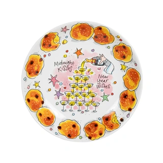 Blond Amsterdam Diep Bord Oliebollen - Ø23 cm | De Boet