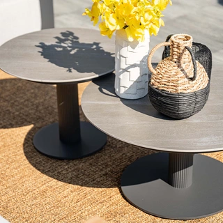 Garden Impressions Nice Salontafel Black/Napoli Sand - Ø80 cm - afbeelding 3