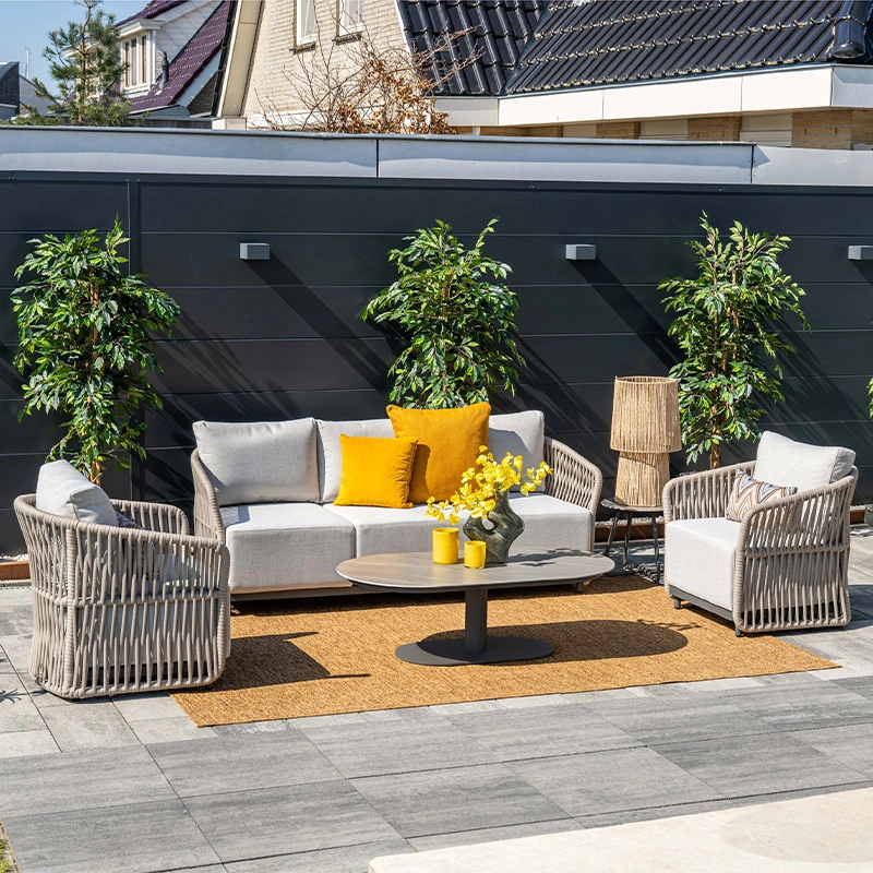 Garden Impressions Normandie Loungeset - Taupe/Vally Sand - afbeelding 5