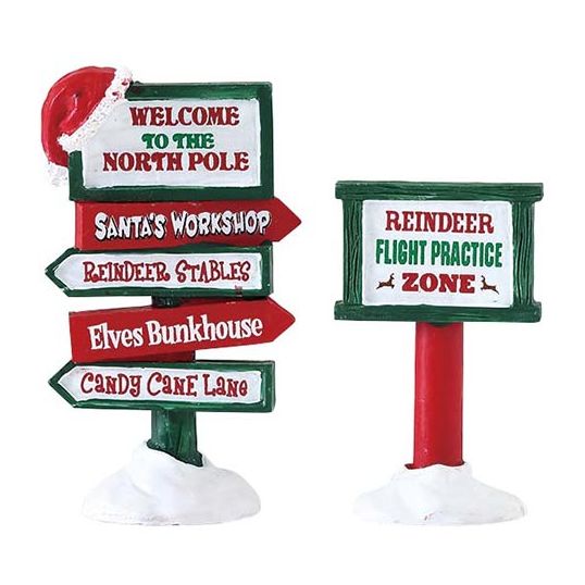 Lemax North Pole Signs - 2 st.
