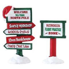 Lemax North Pole Signs - 2 st.