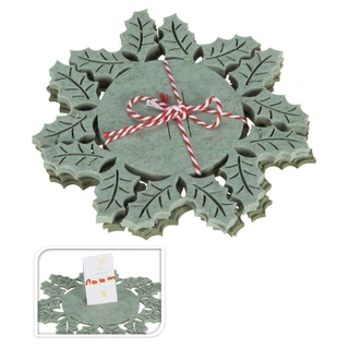 Onderzetter Kerstblad - Groen - afbeelding 2