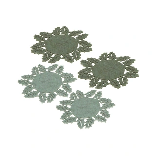 Onderzetters Kerstblad Groen - 4 st. - afbeelding 1
