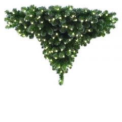 Oregon Plafond Kunstkerstboom LED Groen/Zilver - 120 cm