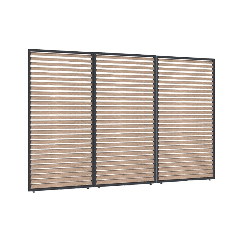 Orion BBQ Achterwand 300 cm - Antraciet/Wood - afbeelding 1