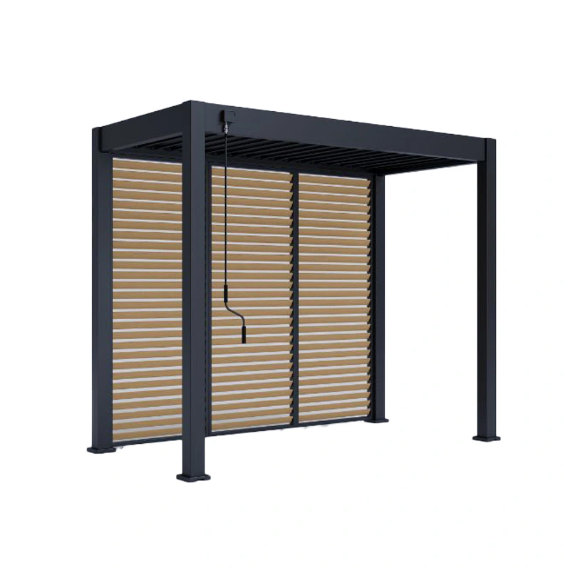 Orion BBQ Achterwand 300 cm - Antraciet/Wood - afbeelding 2