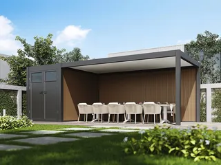 Orion Carport - 300x720 cm - Inclusief berging - Antraciet - afbeelding 2