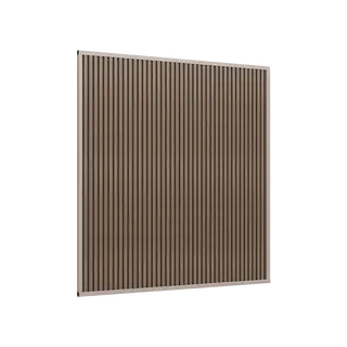 Orion Composietwand - 265x236 cm - Kiezelgrijs/Teak