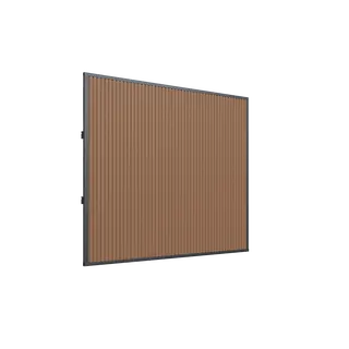 Orion Composietwand - 300x236 cm - Antraciet/Teak