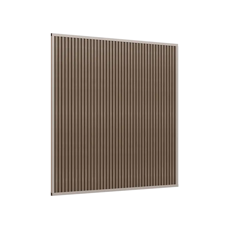 Orion Composietwand - 300x236 cm - Kiezelgrijs/Teak - afbeelding 1