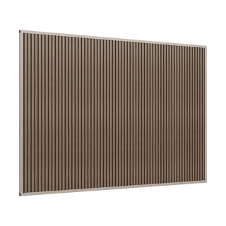 Orion Composietwand - 360x236 cm - Kiezelgrijs/Teak