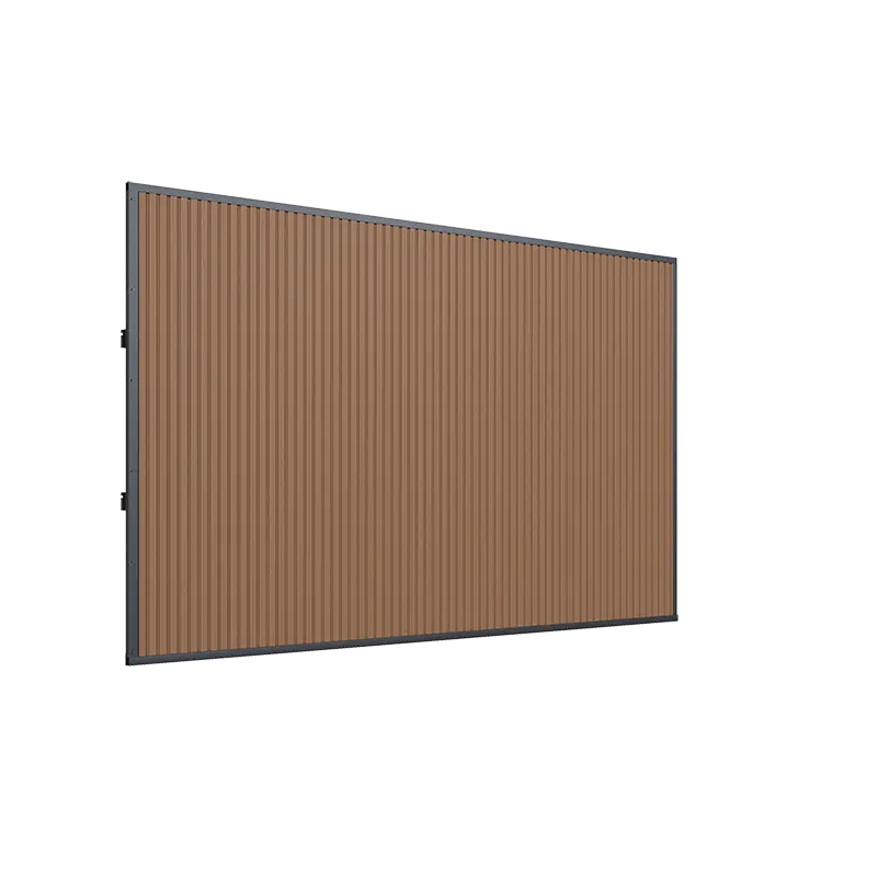 Orion Composietwand - 400x236 cm - Antraciet/Teak - afbeelding 1