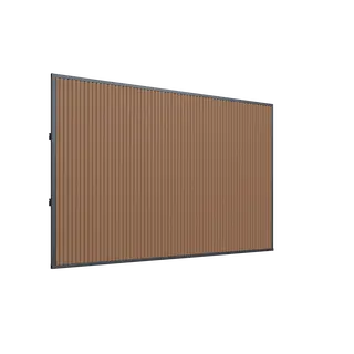 Orion Composietwand - 400x236 cm - Antraciet/Teak - afbeelding 1