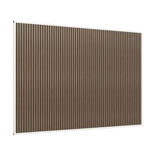 Orion Composietwand - 400x236 cm - Wit/Teak