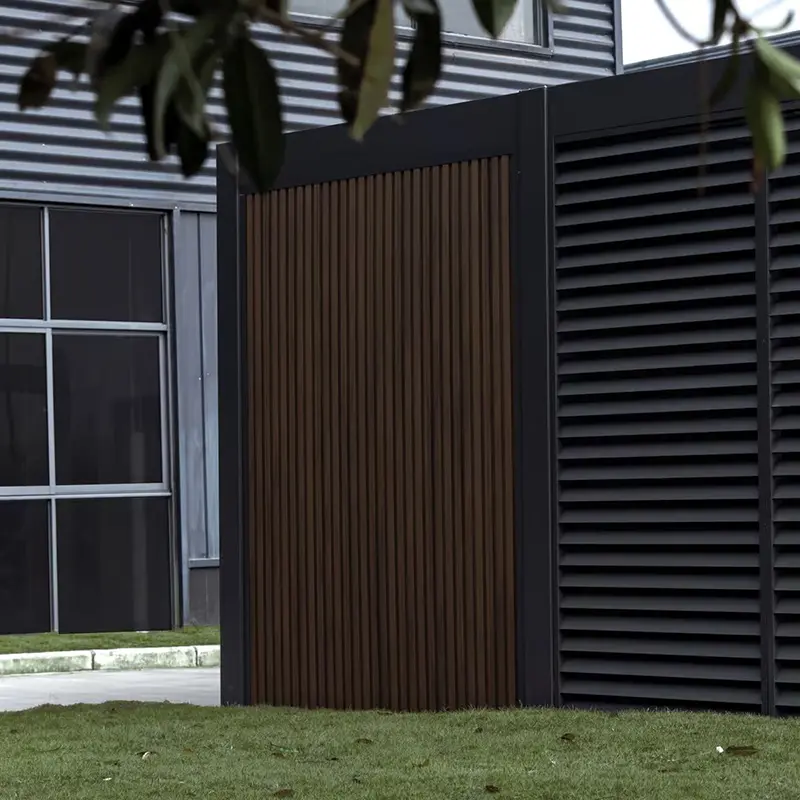Orion composietwand voor carport - 300x236 cm - Houtlook - afbeelding 2