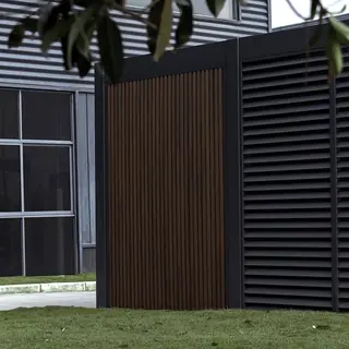 Orion composietwand voor carport - 300x236 cm - Houtlook - afbeelding 2