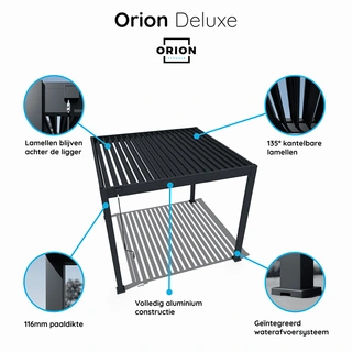 Orion Deluxe Overkapping 360x400 cm - Antraciet - afbeelding 6