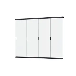 Orion Glaswand - Verschuifbaar - 400x236 cm - Antraciet