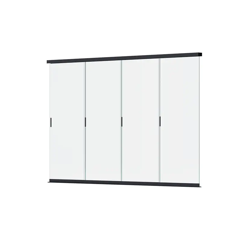 Orion Glaswand - Verschuifbaar - 400x236 cm - Antraciet - afbeelding 1