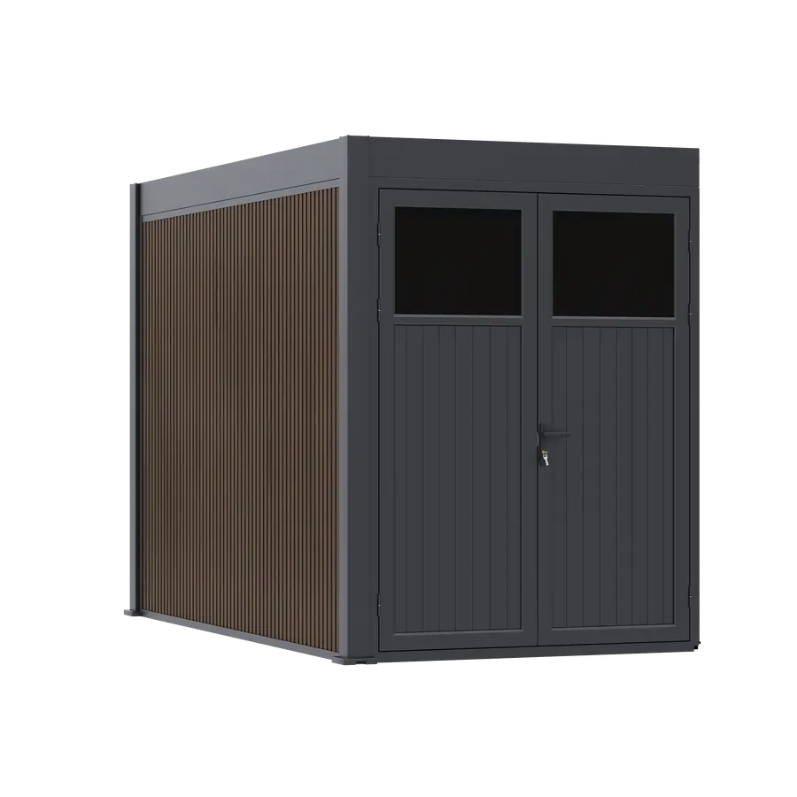 Orion Opbergmodule - 360 cm - Antraciet/Wood - afbeelding 1